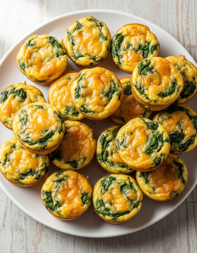 Spinach and Cheese Egg Mini Muffins