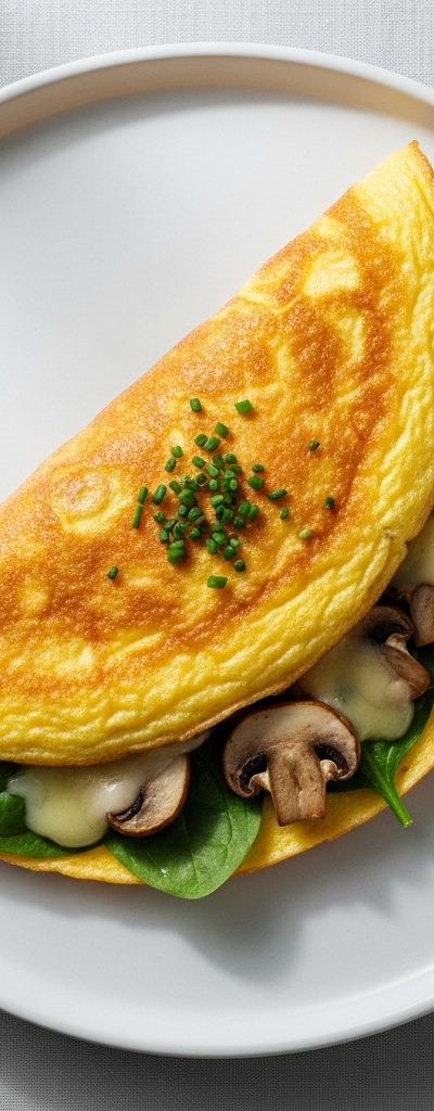 Spinach and Mushroom Omelette