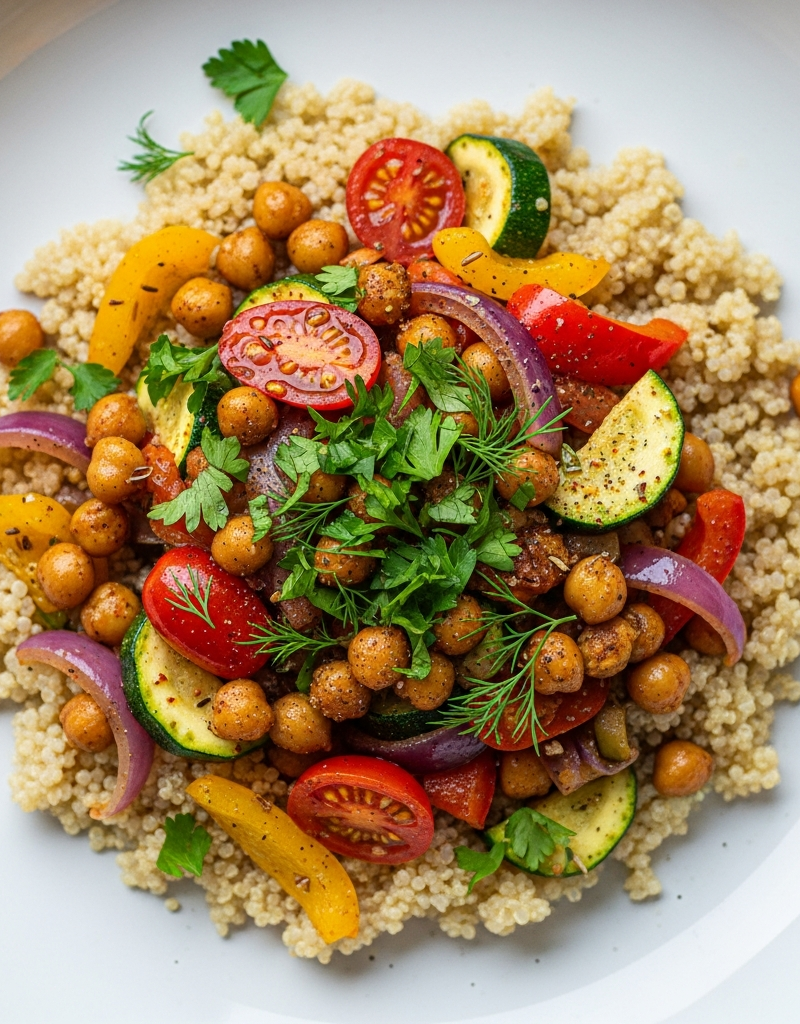 Mediterranean Chickpea and Vegetable Stir Fry