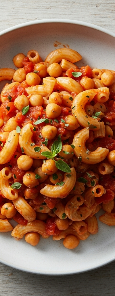 Pasta with Chickpeas and Tomato Sauce
