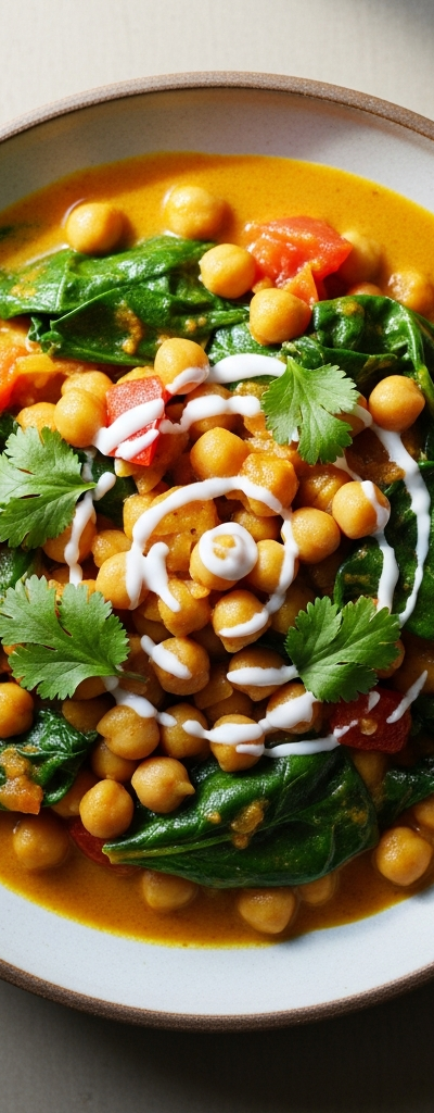 Quick Chickpea and Spinach Curry
