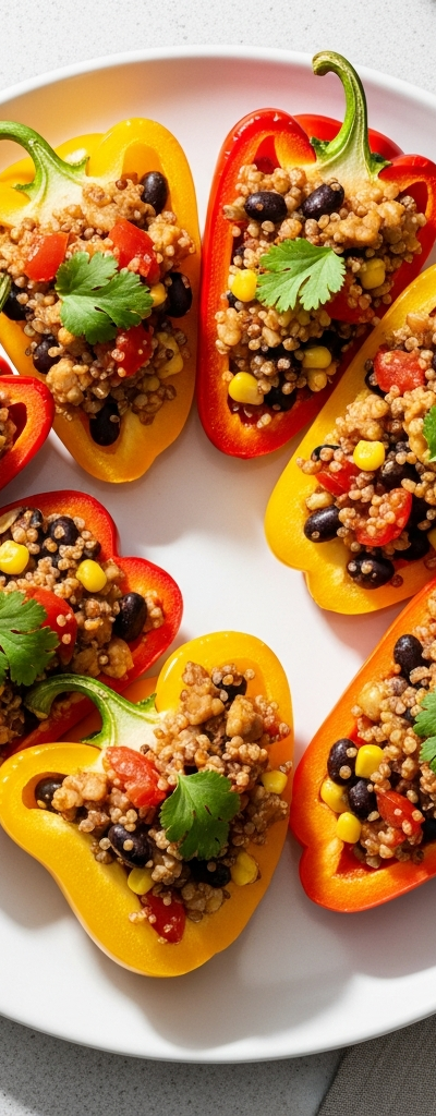 Tempeh Stuffed Bell Peppers