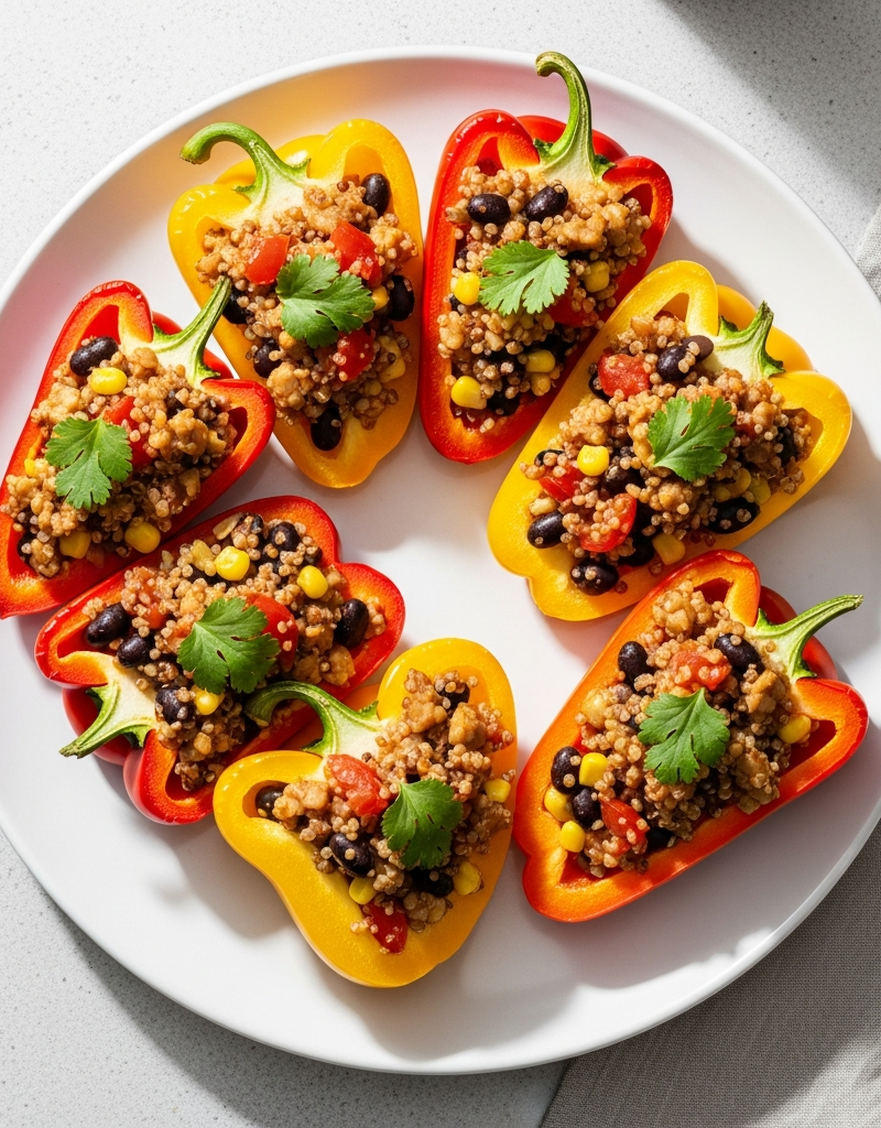Tempeh Stuffed Bell Peppers