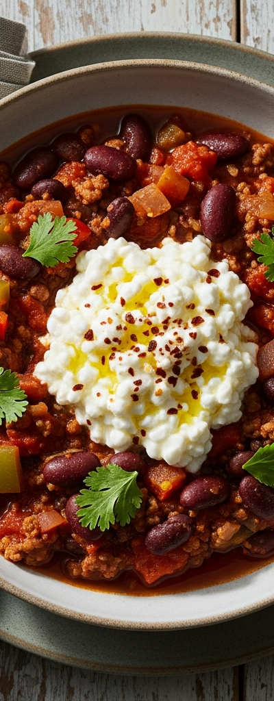 High-Protein Cottage Cheese Chili