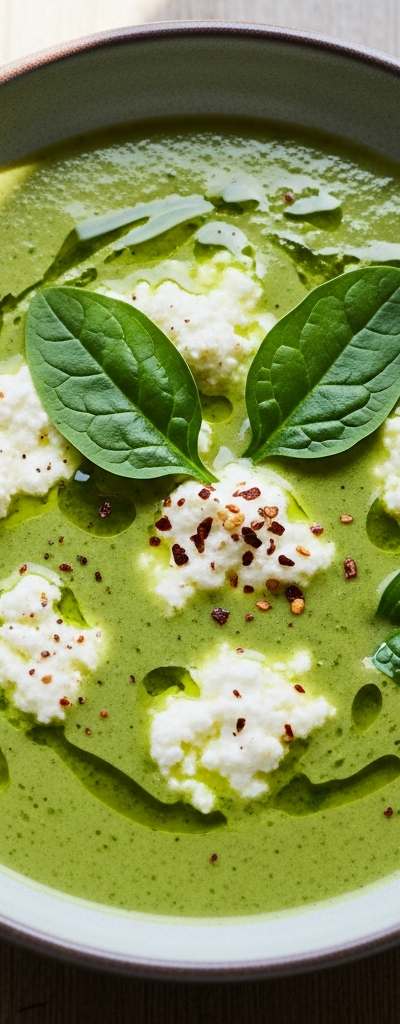 Hearty Ricotta and Spinach Soup