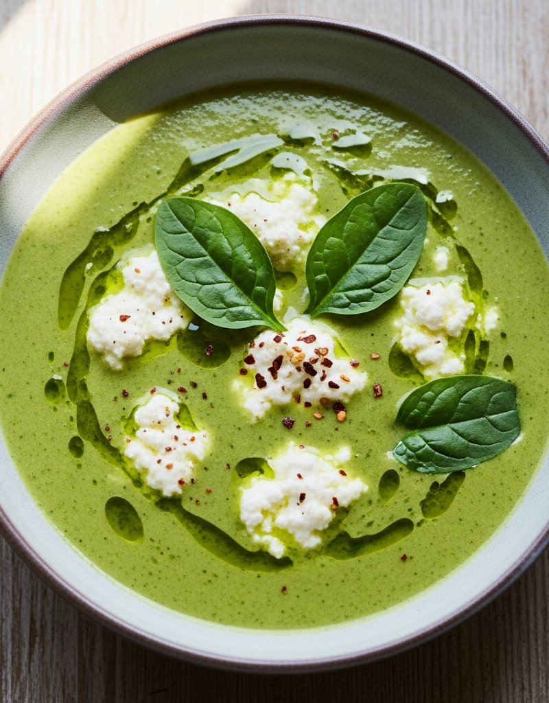 Hearty Ricotta and Spinach Soup