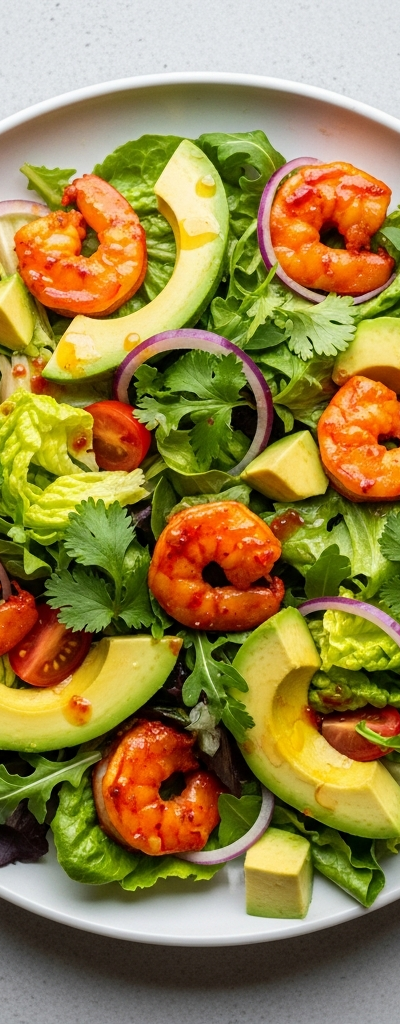 Chili Lime Shrimp and Avocado Salad
