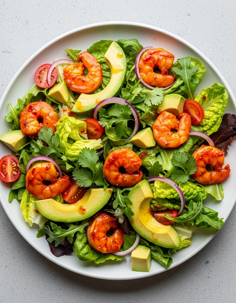 Chili Lime Shrimp and Avocado Salad