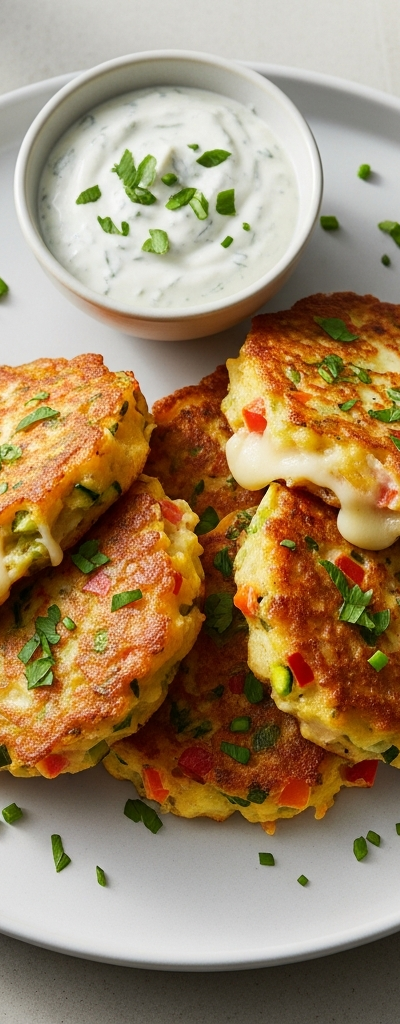 Cheesy Vegetable Fritters