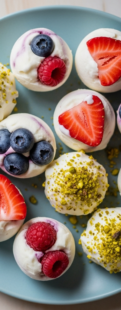 Frozen Yogurt Berry Bites