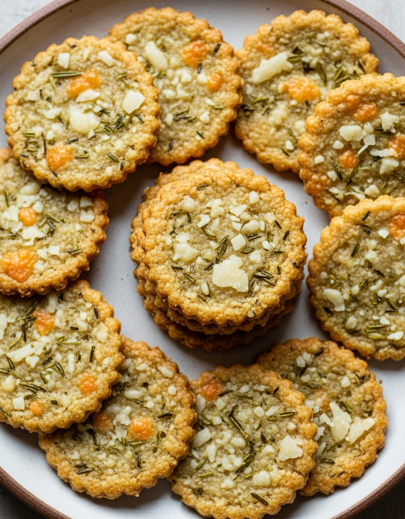 Homemade Herb Parmesan Crackers