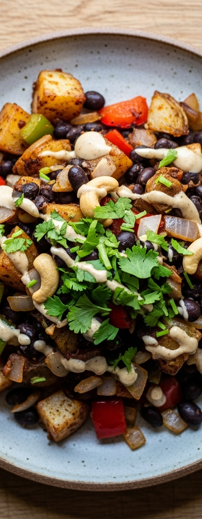 Vegan Potato and Black Bean Hash