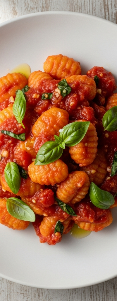 Sweet Potato Gnocchi with Tomato Basil Sauce