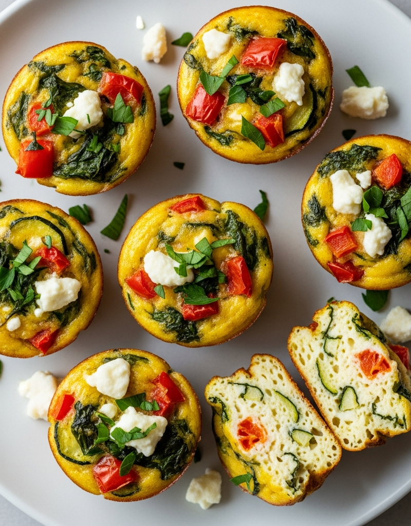 Mediterranean Baked Egg and Veg Bites