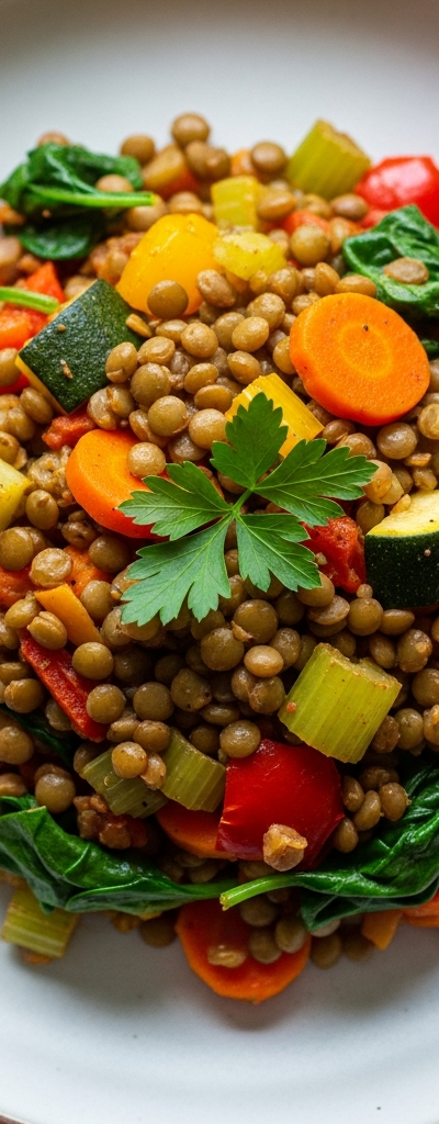 Hearty Lentil and Vegetable Skillet