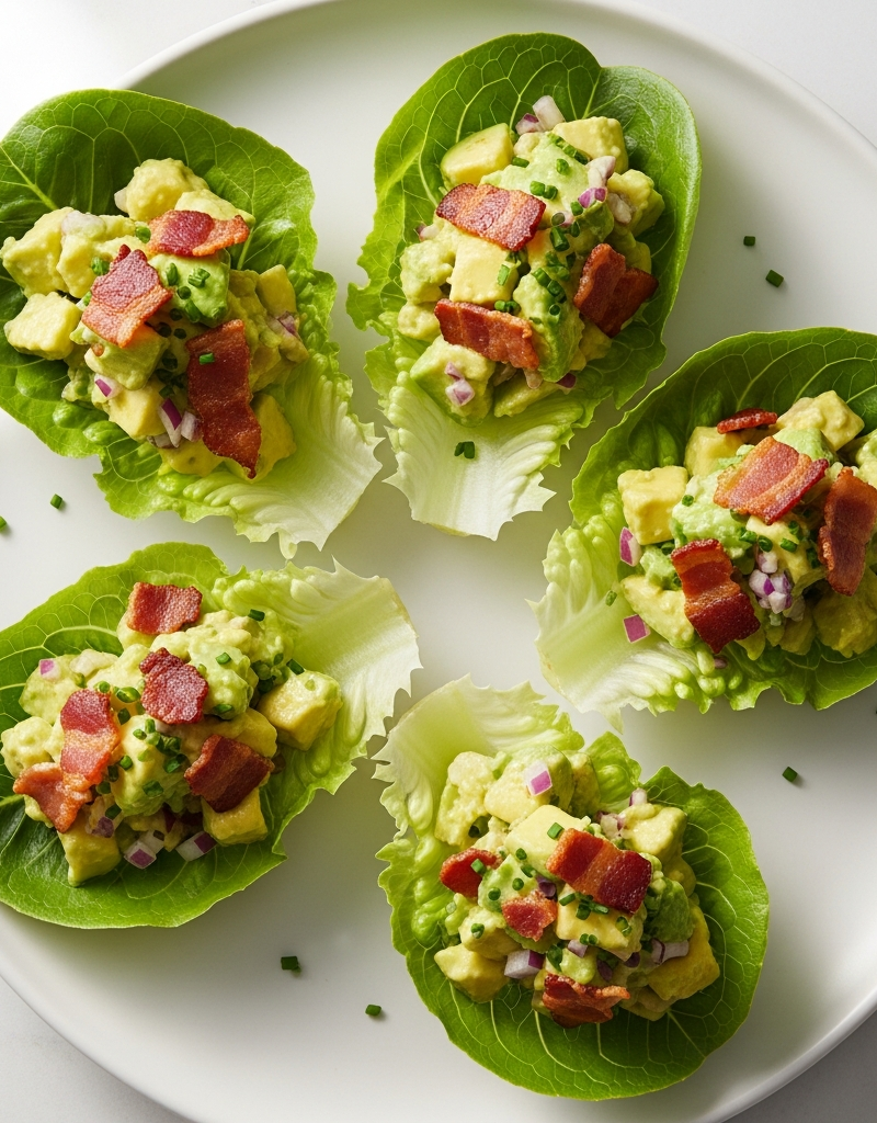Avocado and Bacon Salad Cups