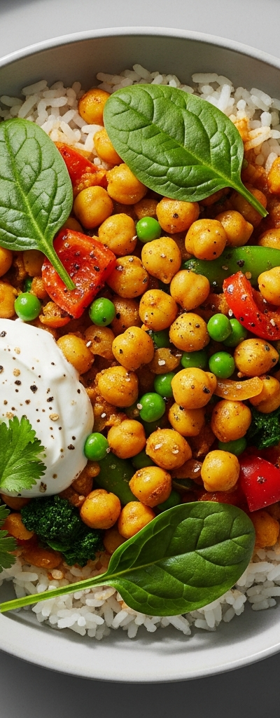 Curried Chickpea Rice Bowl