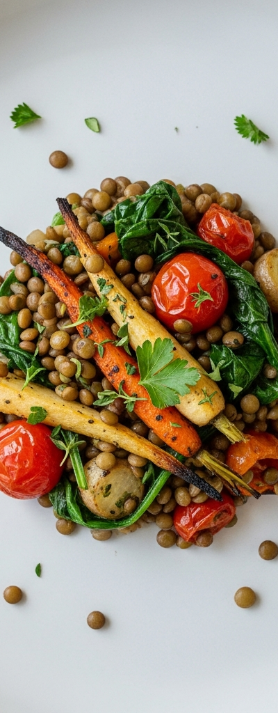 Hearty Lentil and Veggie Skillet