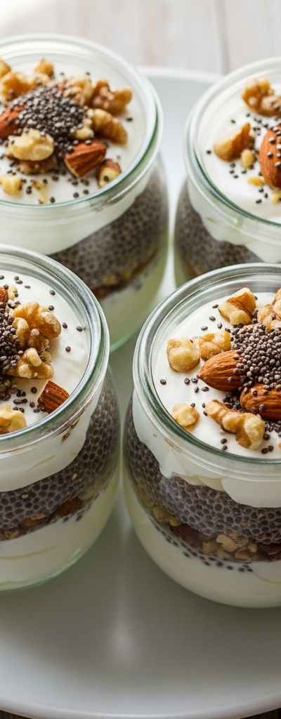 Keto Yogurt Chia Snack Pots