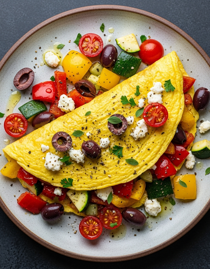 Mediterranean Vegetable Omelette