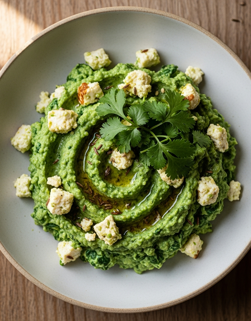 Paneer and Spinach Mash Bowl