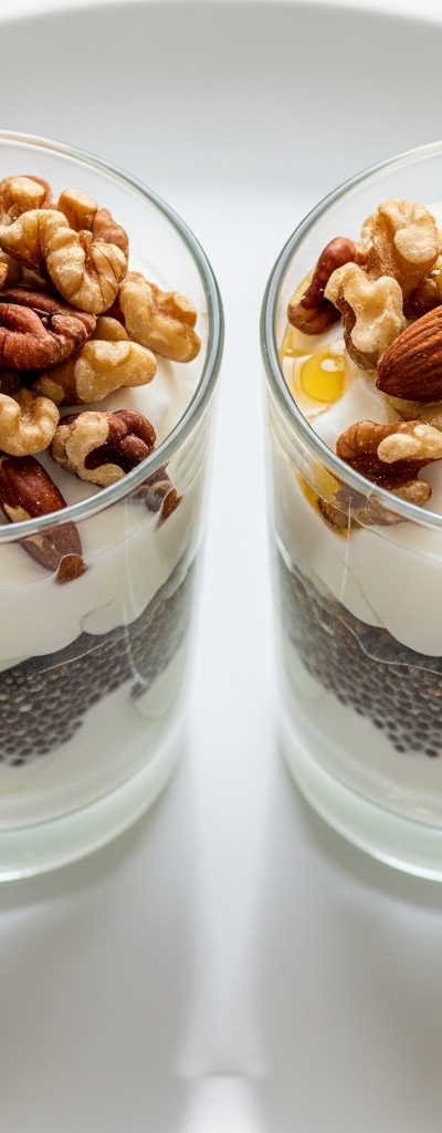 Layered Greek Yogurt and Chia Seed Cups