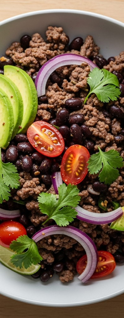 Beef and Black Bean Salad Bowl