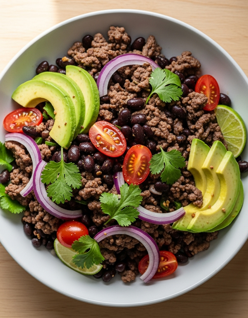 Beef and Black Bean Salad Bowl