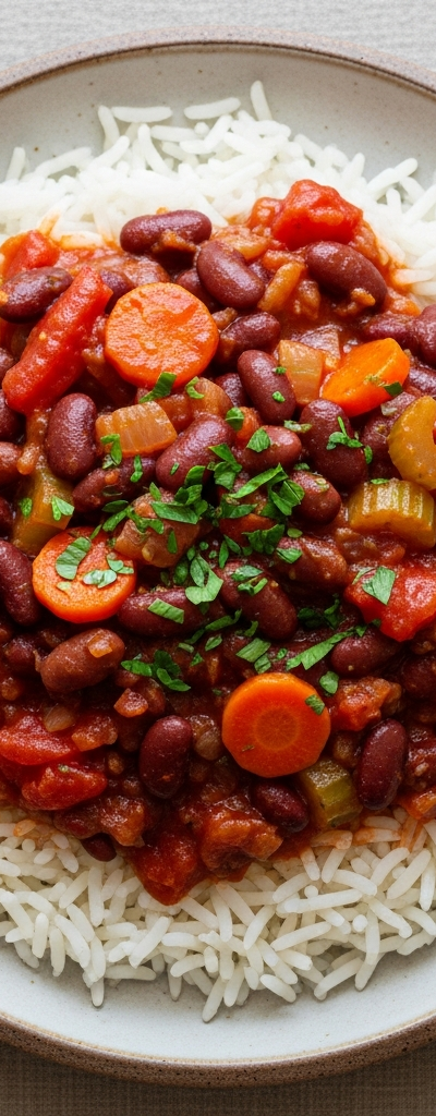 Hearty Kidney Bean Stew with Rice
