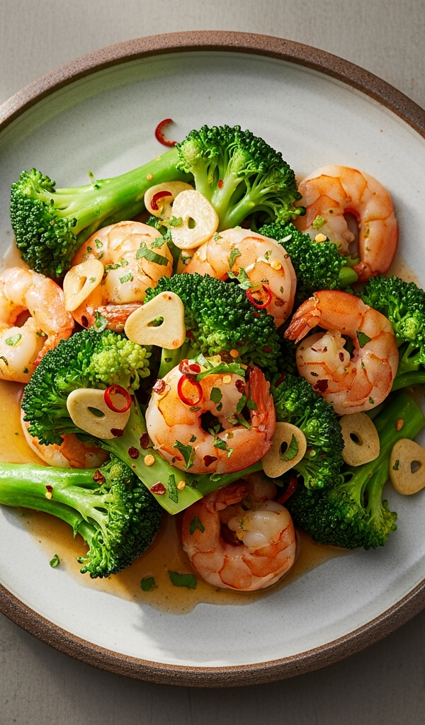 Garlic Shrimp and Broccoli Stir-Fry