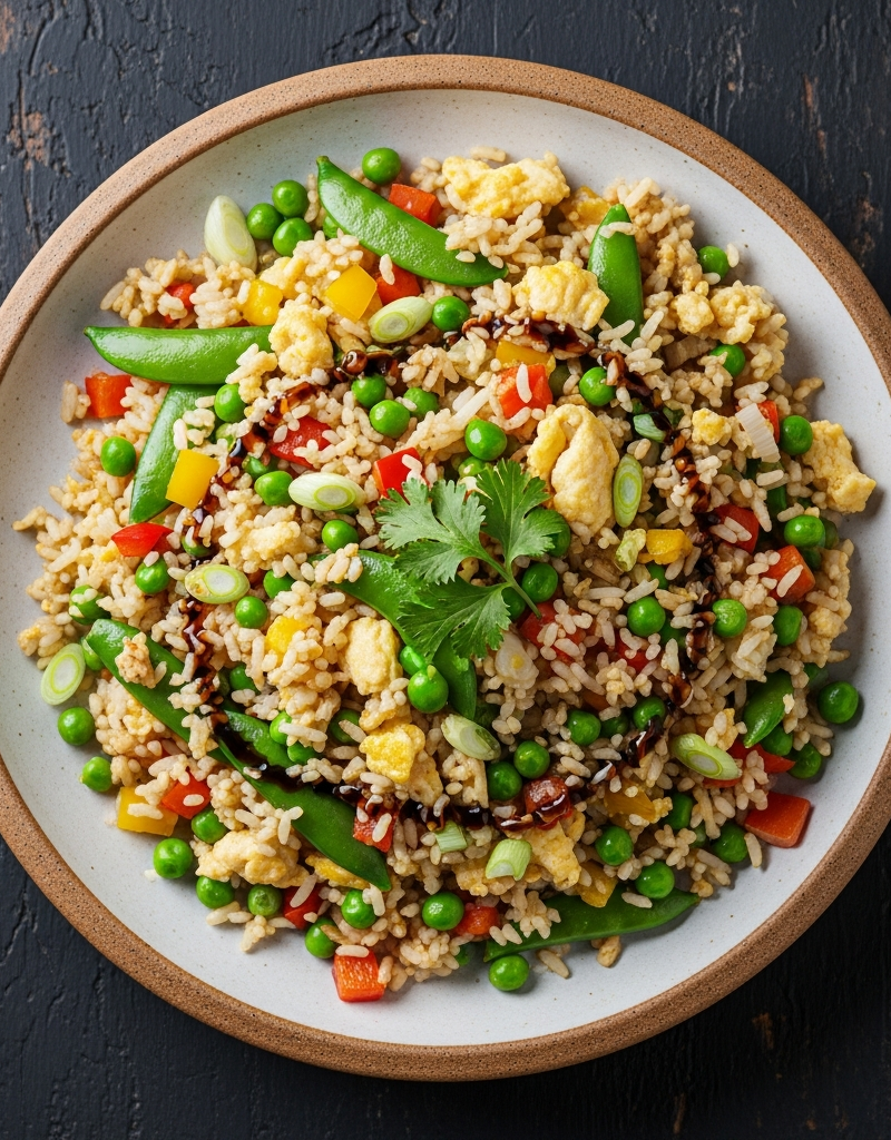 Vegetarian Fried Rice with Vegetables