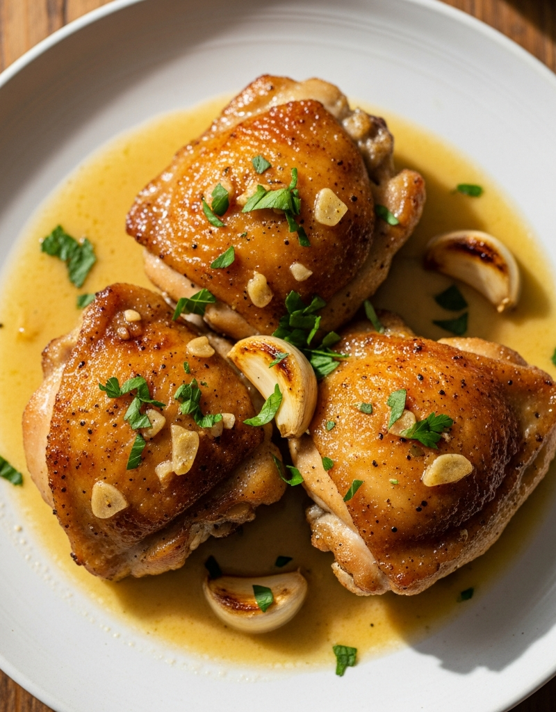 Creamy Garlic Butter Chicken Thighs