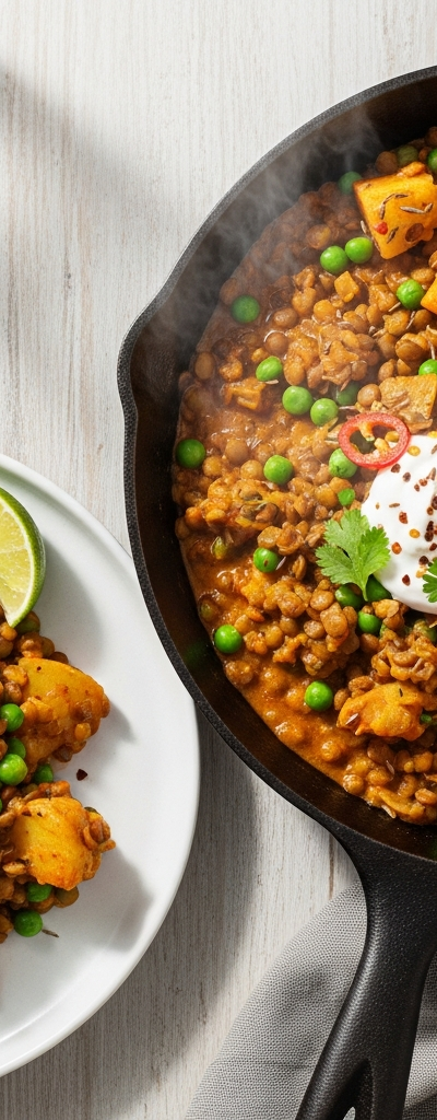 Potato and Lentil Curry Skillet
