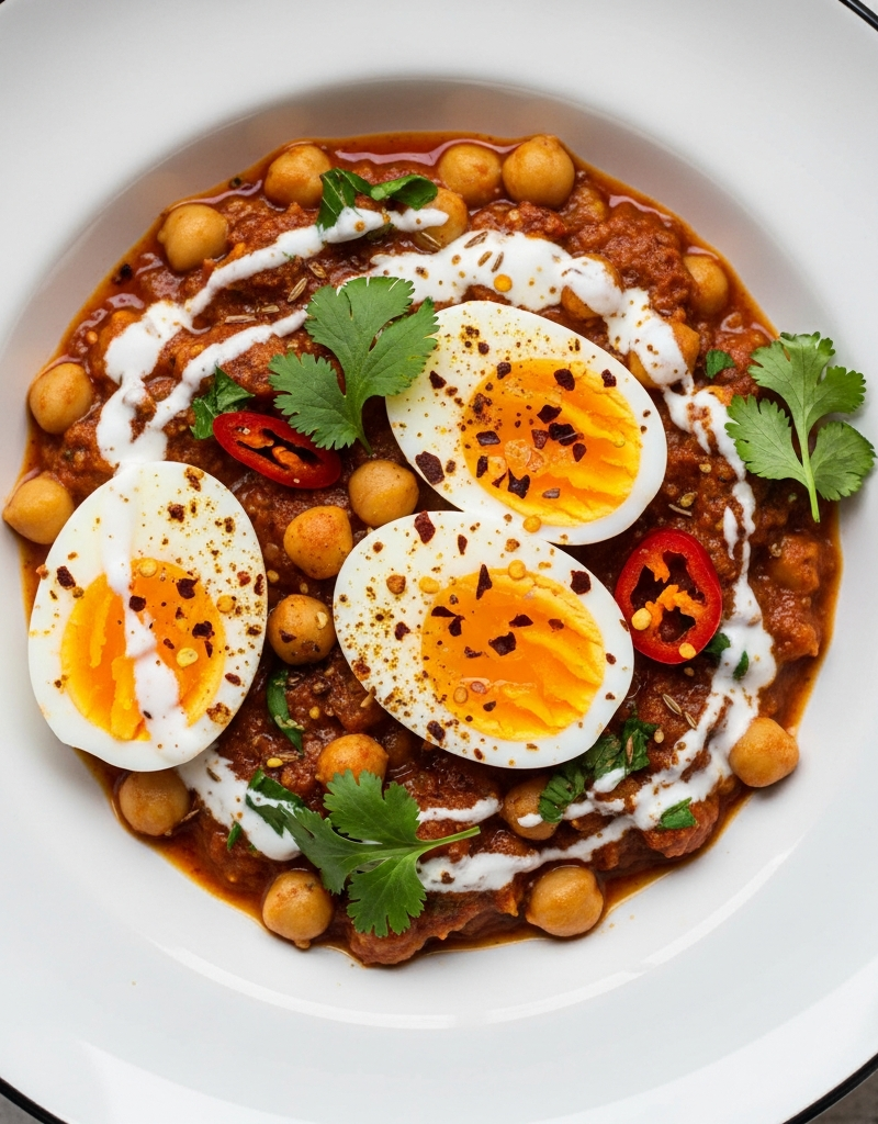 Spicy Egg and Chickpea Curry