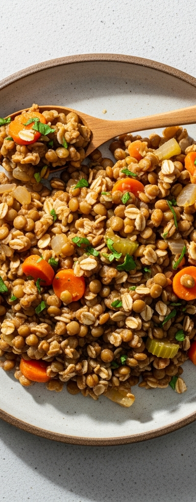 Hearty Oat and Lentil Stew