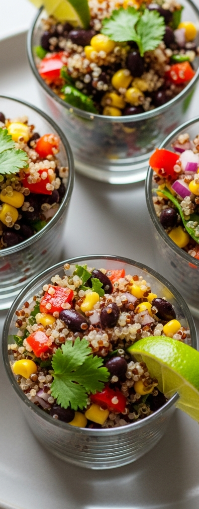 Quinoa and Black Bean Salad Cups