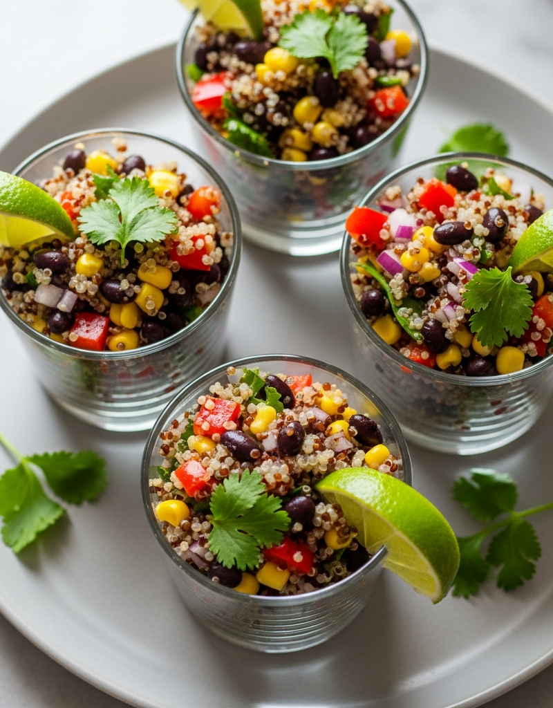 Quinoa and Black Bean Salad Cups