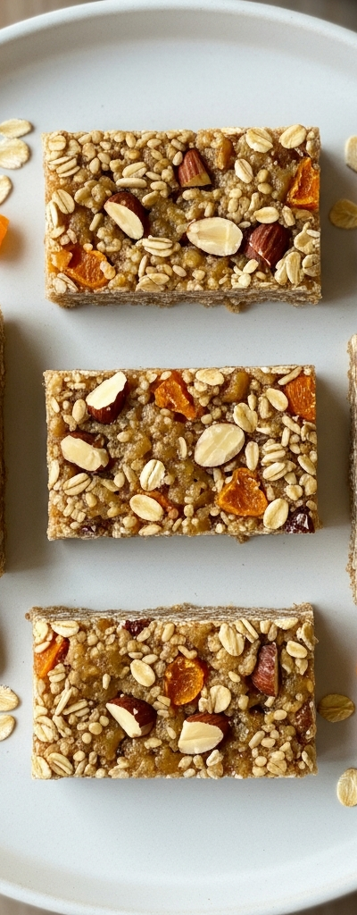 Mediterranean Oat and Nut Snack Bars