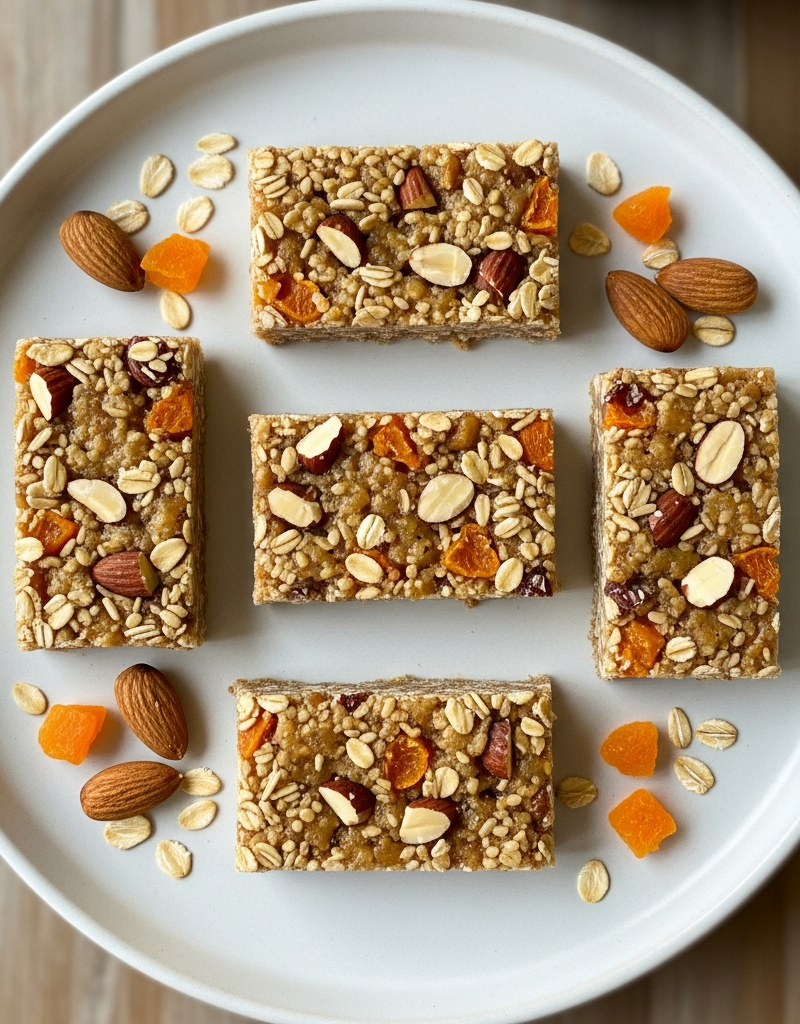 Mediterranean Oat and Nut Snack Bars