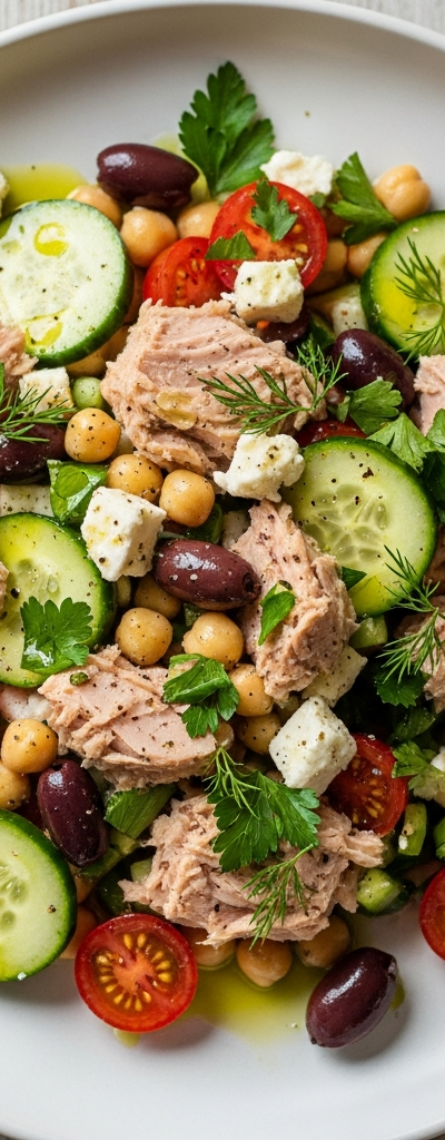 Mediterranean Tuna and Chickpea Salad