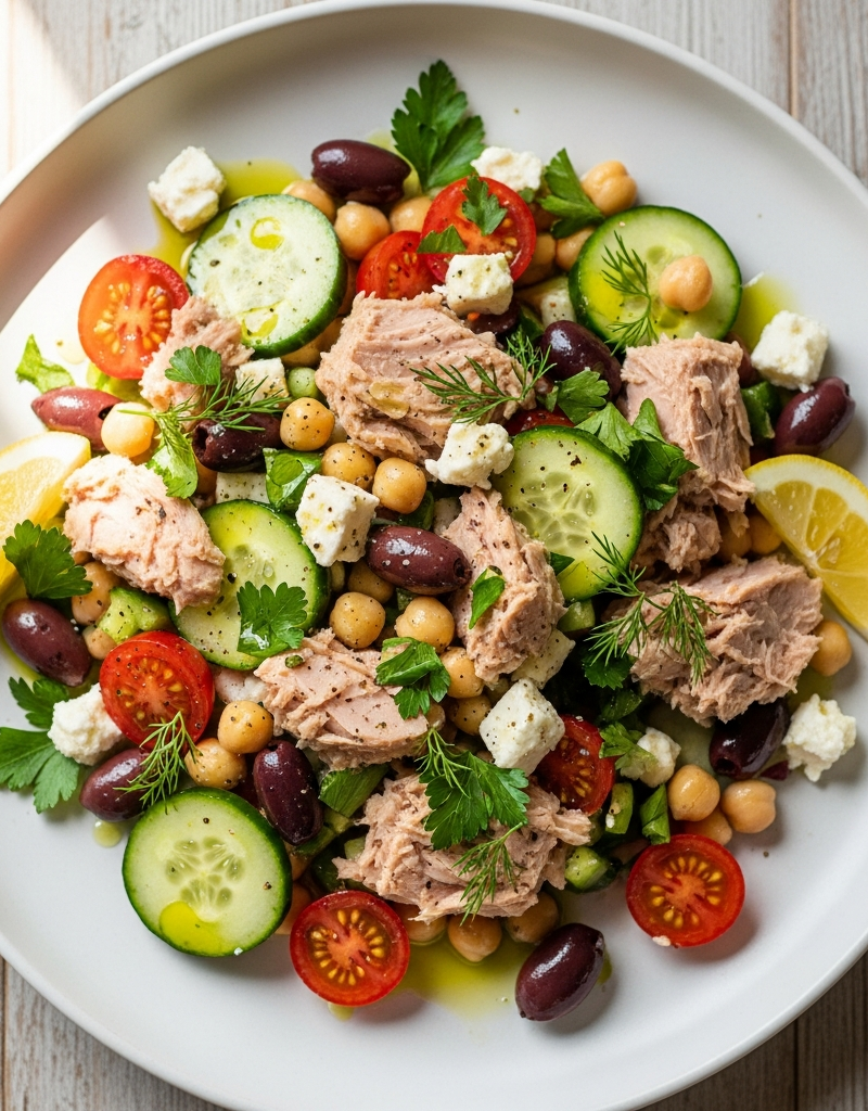 Mediterranean Tuna and Chickpea Salad