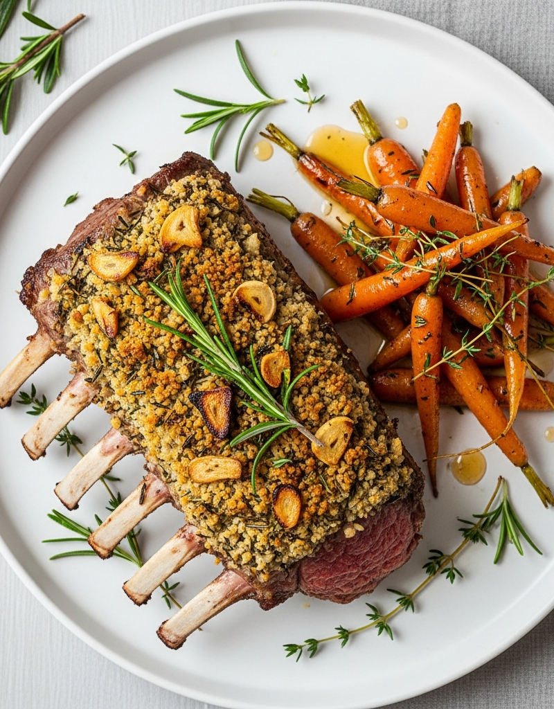 Roast Herb-Crusted Rack of Lamb