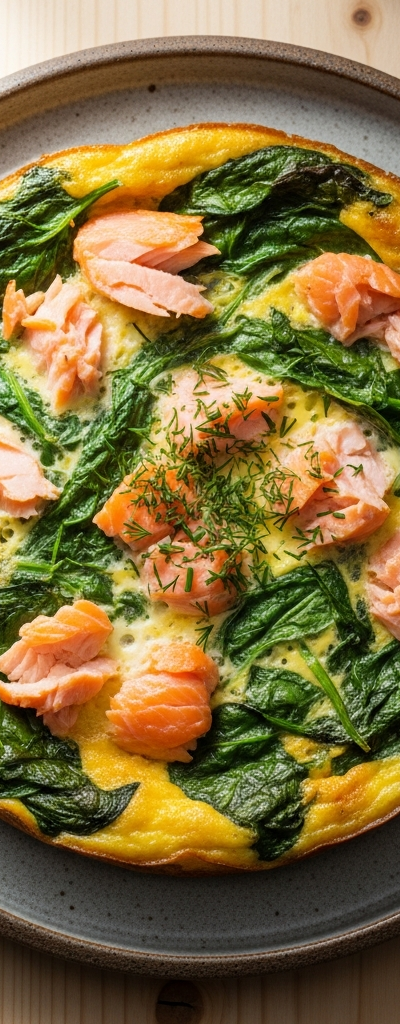 Smoked Salmon and Spinach Frittata