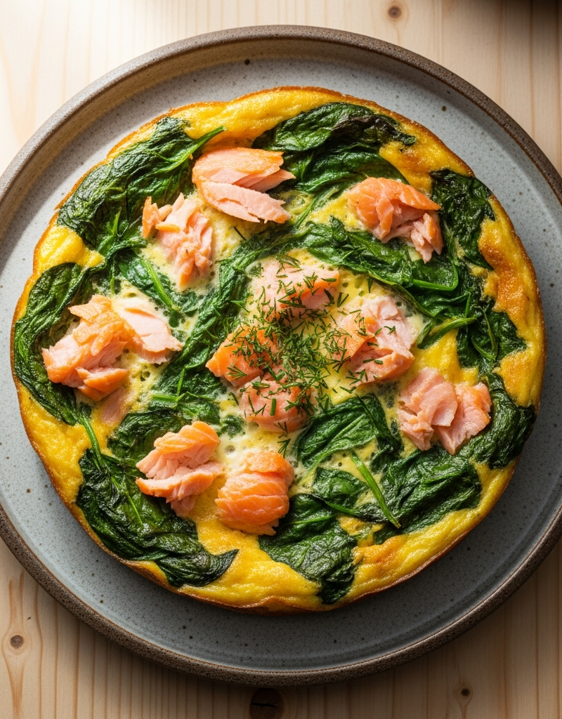 Smoked Salmon and Spinach Frittata