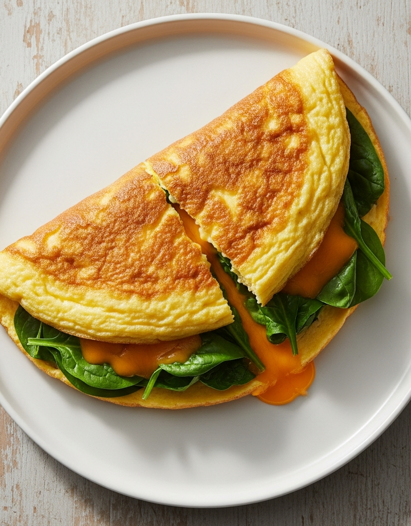 Cheese and Spinach Omelette