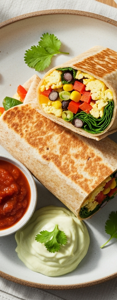 Vegetarian Breakfast Burritos