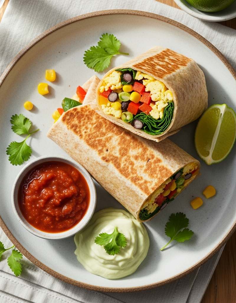 Vegetarian Breakfast Burritos
