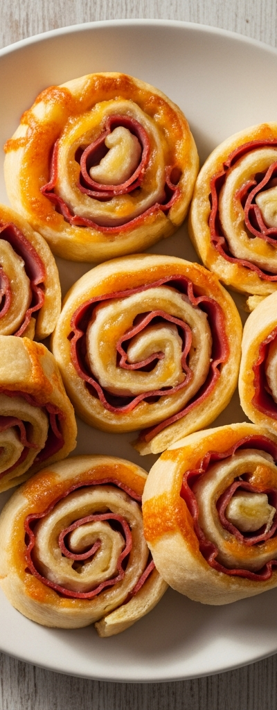 Keto Cheese and Ham Pinwheels
