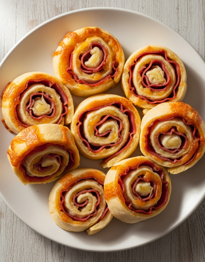 Keto Cheese and Ham Pinwheels