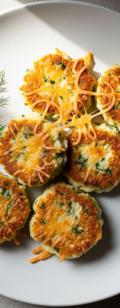 Cheesy Herb Cottage Cheese Fritters
